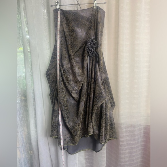 ELODIE Skirt Size M Iridescent Purple Gray Gathered Skirt NeoGothic Steampunk - Picture 11 of 14